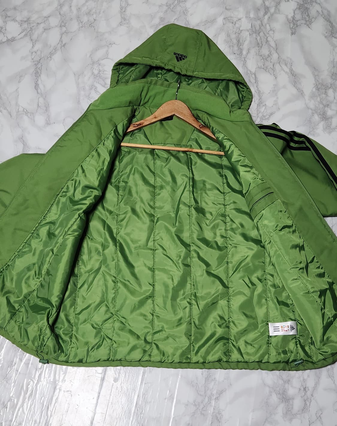 아디다스 삼선 연두콩 바람막이 후드 점퍼 자켓 상품이미지5