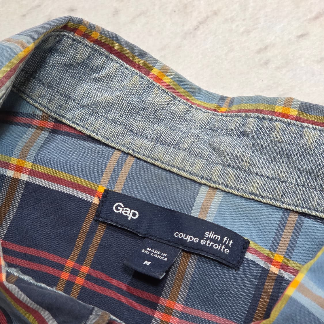 GAP 갭 블루 체크 패턴 셔츠 상품이미지8