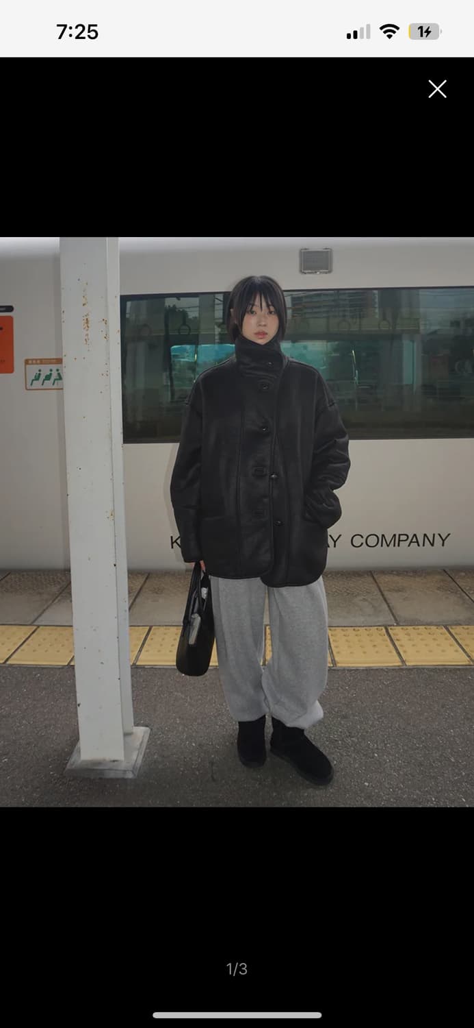 무스탕 하프 코트 상품이미지1