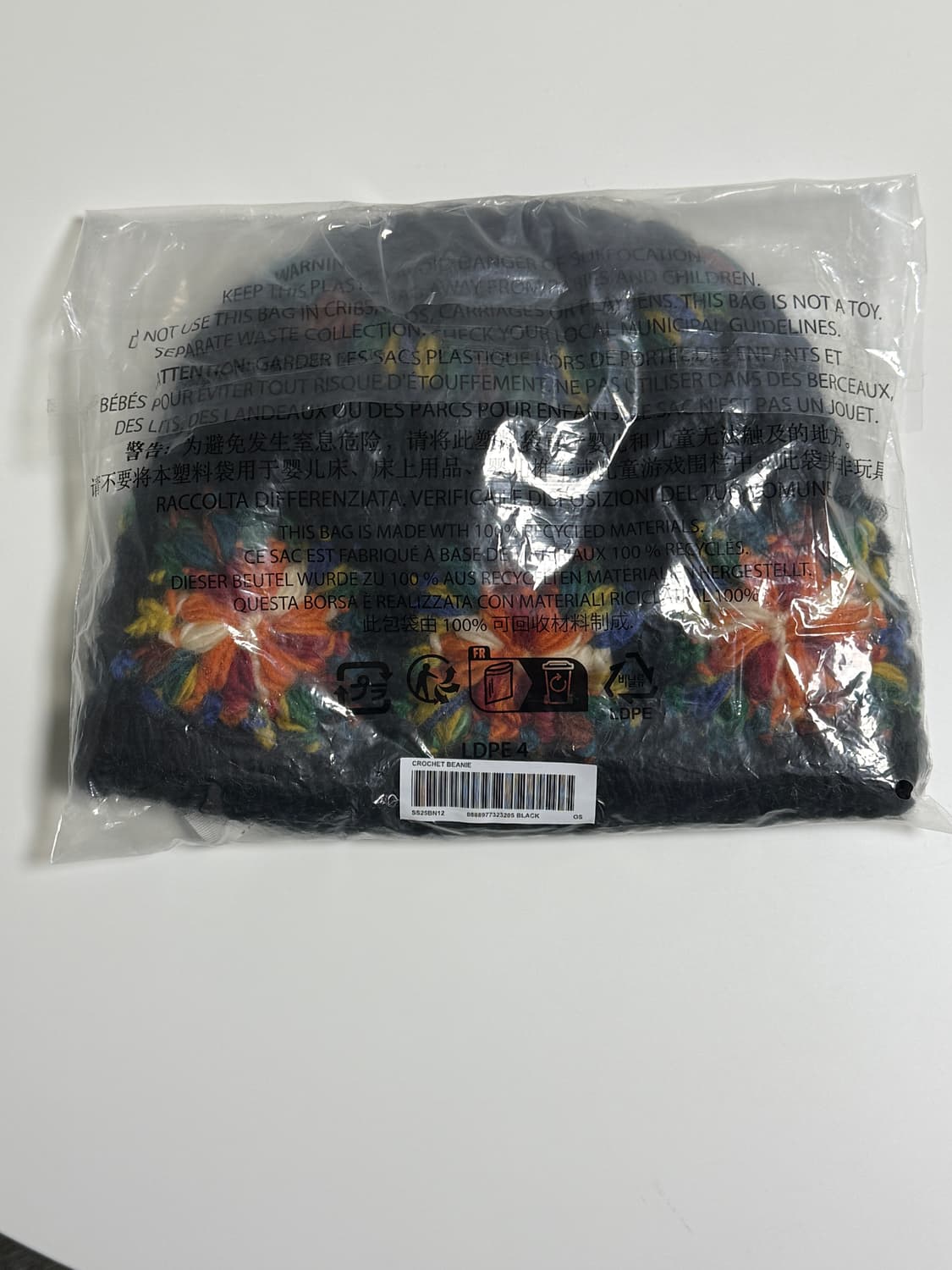 슈프림 크로셰 비니 블랙 - 25SS 상품이미지2