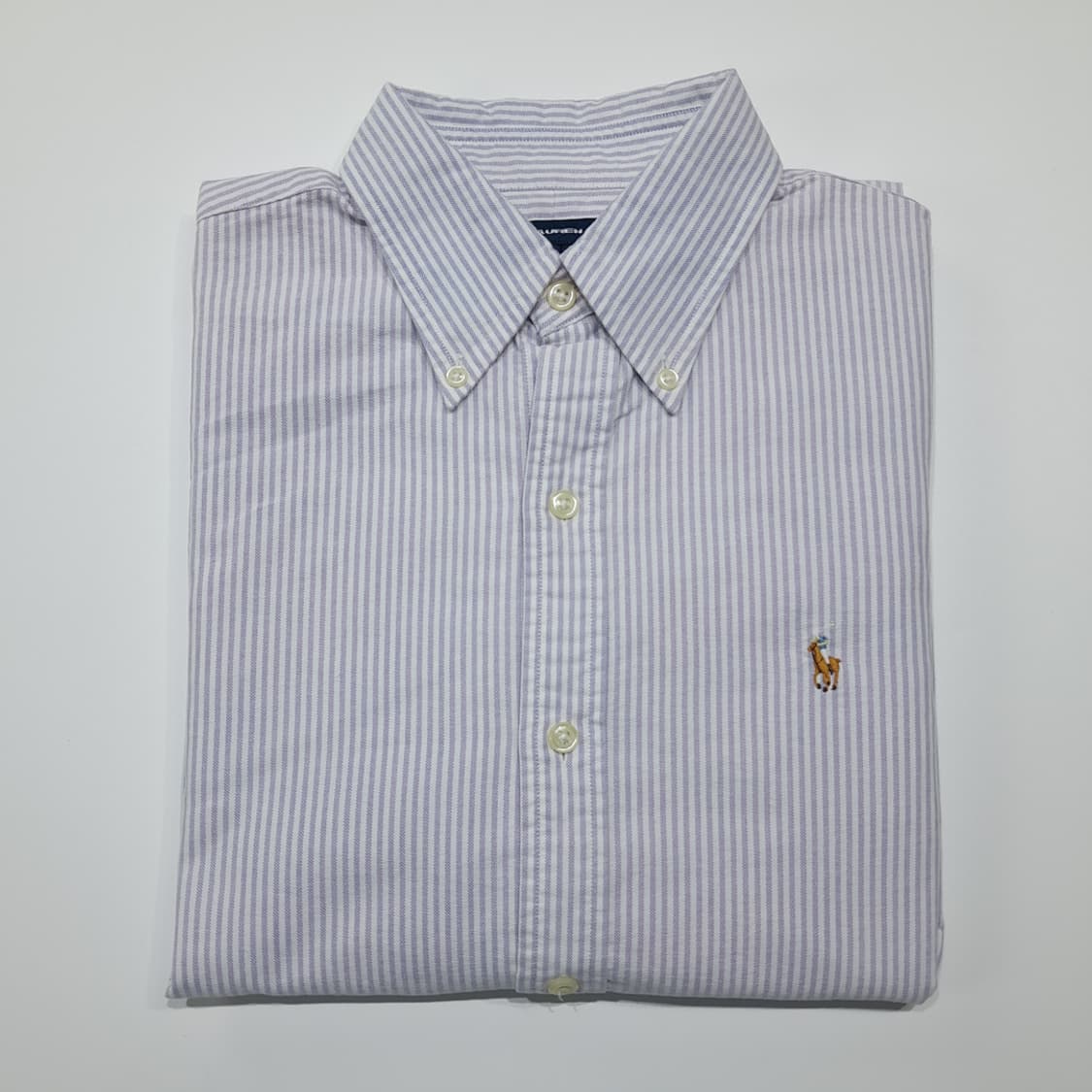 CK135 XL 폴로 90s 홍콩판 라벤더 스트라이프 오버핏 셔츠 남방 상품이미지7