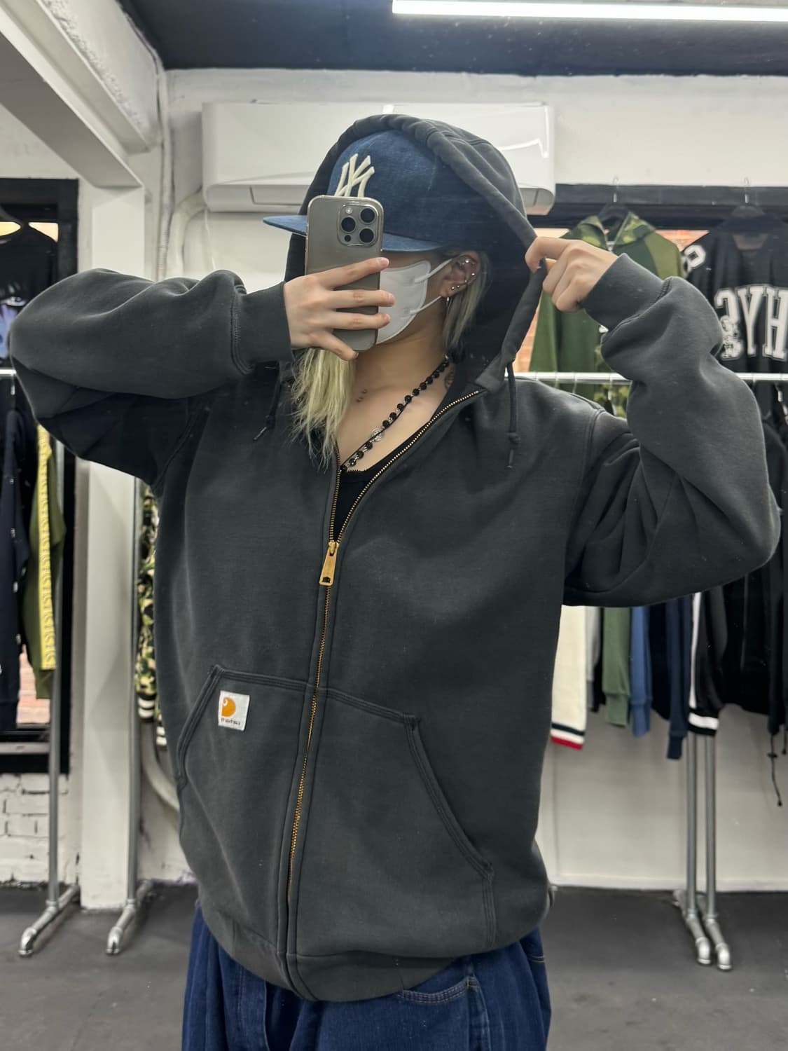 칼하트 써멀 후드집업 상품이미지1