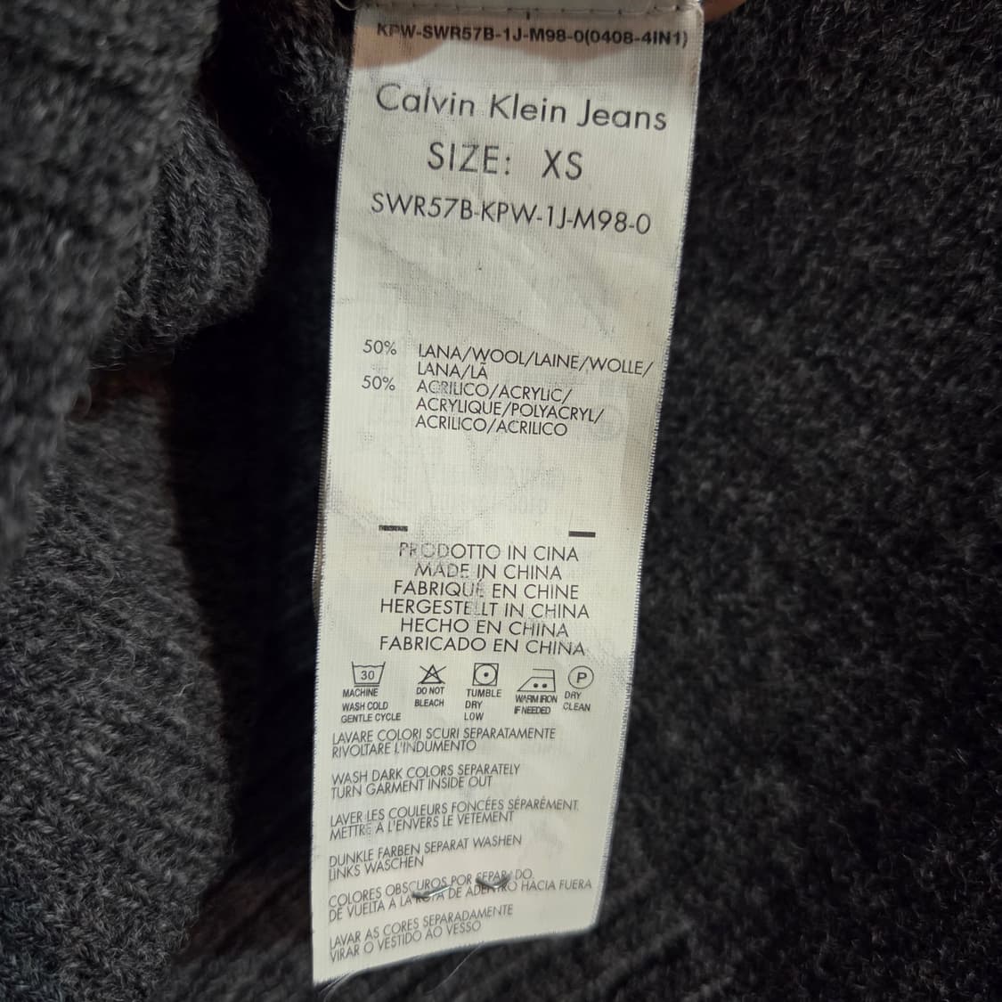 캘빈클라인 터틀넥 니트 집업 가디건 상품이미지7