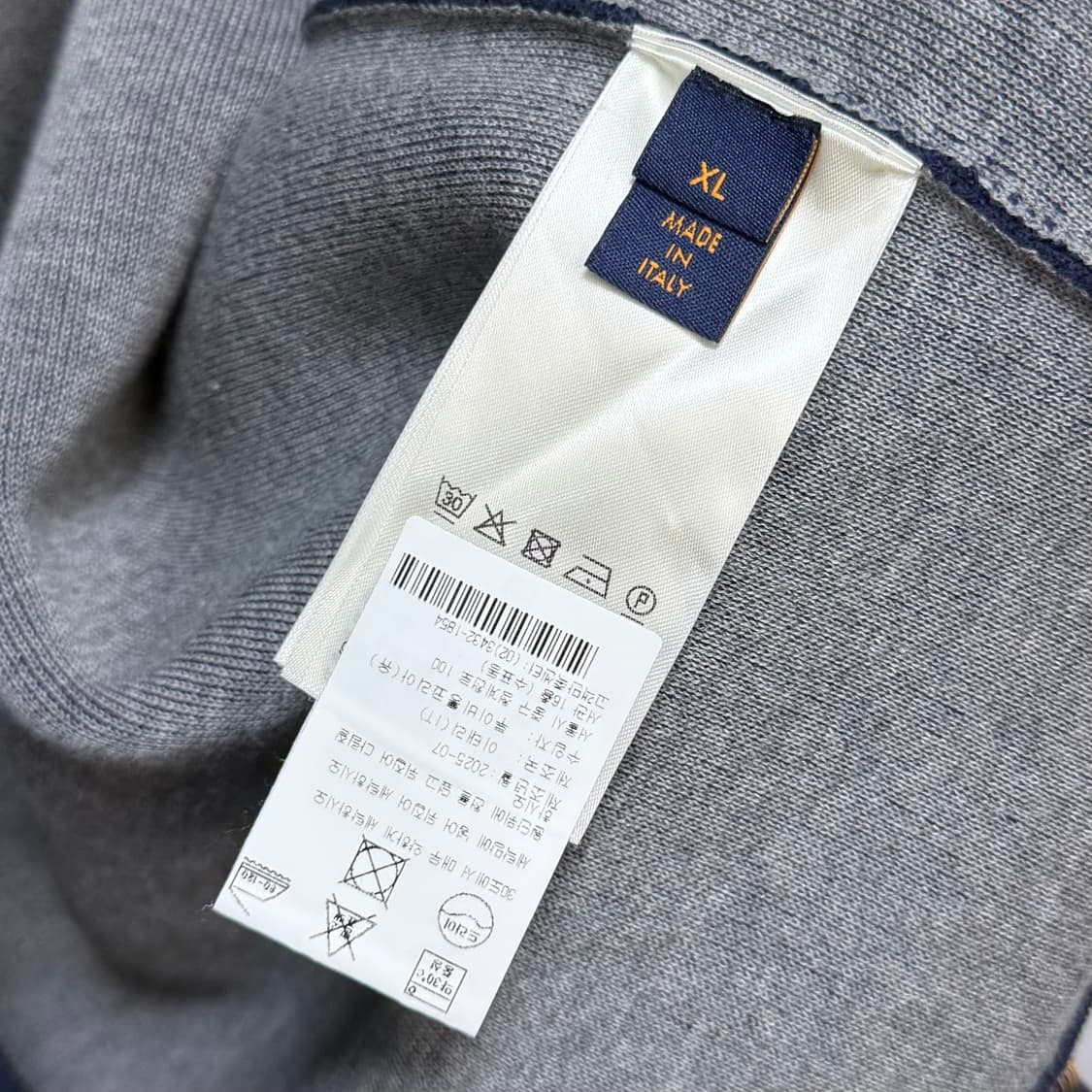 [미사용/XL] 24FW 루이비통 인타르시아 헤비코튼 후드집업 네이비 상품이미지6