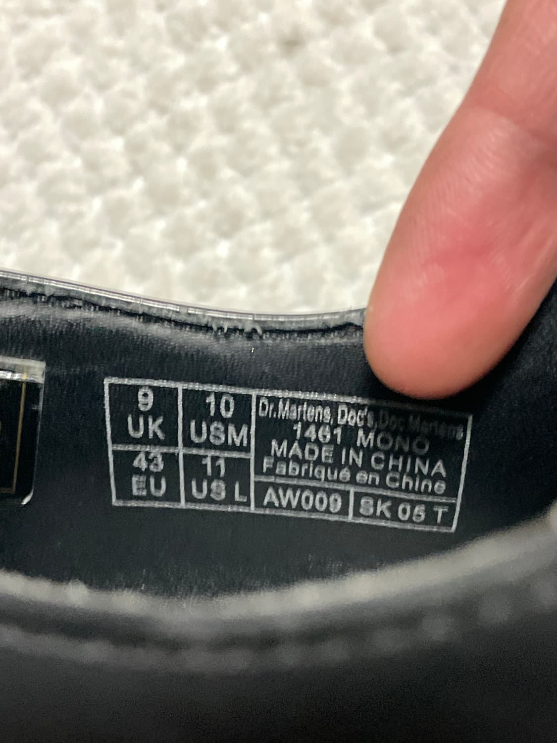 [UK9] 닥터마틴 1461 모노 3홀 블랙 상품이미지10