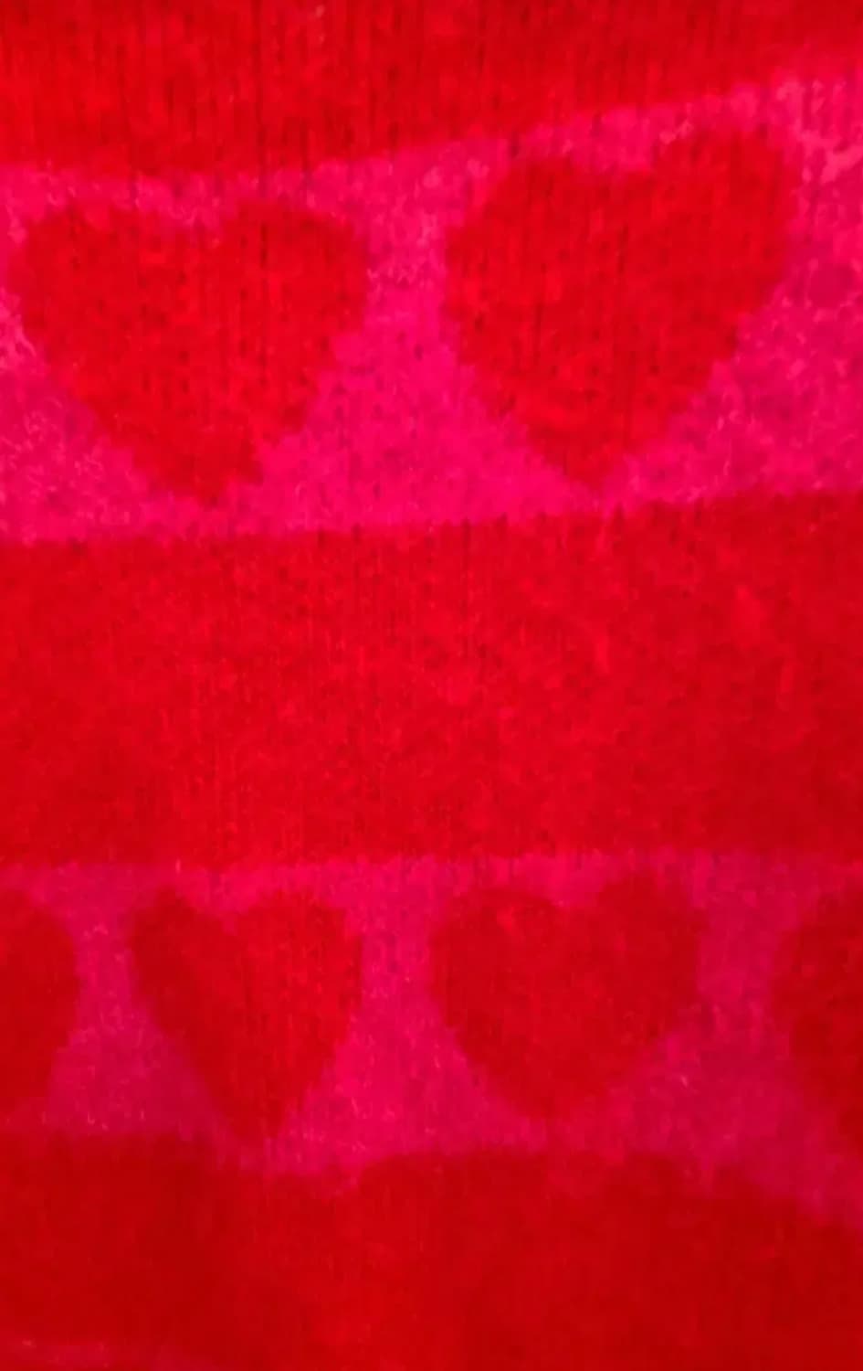 사랑스러운 하트 패턴 Zara 레드 크롭 니트 상품이미지5