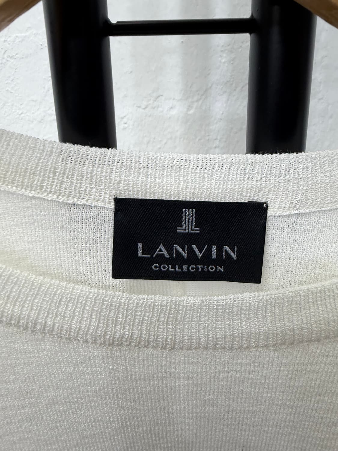 정품) LANVIN 랑방 한섬 24ss 화이트 니트티 82 상품이미지6