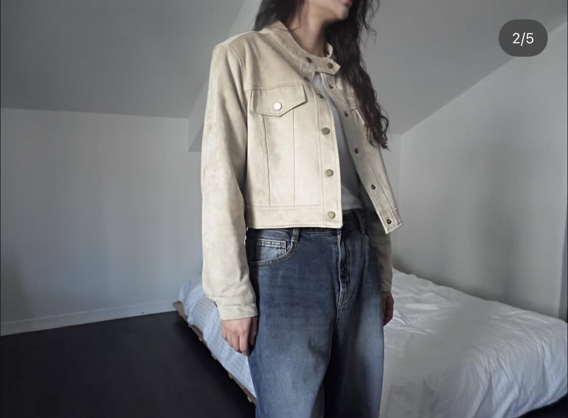 Clo studio 스웨이드 크롭 자켓 상품이미지4