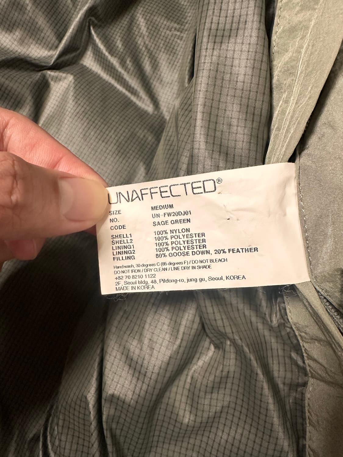 언어펙티드 구스다운 레이어드 패딩 M 상품이미지6