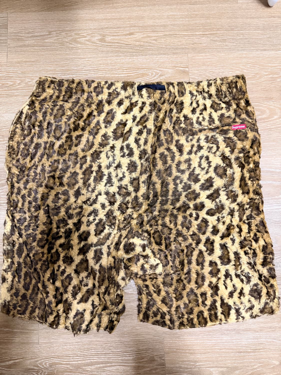 슈프림 14ss 퍼 레오파드 숏팬츠 32 상품이미지2