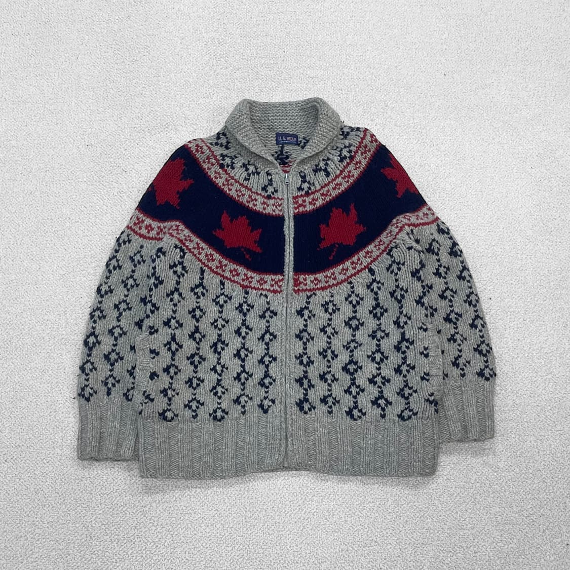 U.A WEAR 아메리칸 빈티지 코위찬 노르딕 니트 집업  상품이미지2