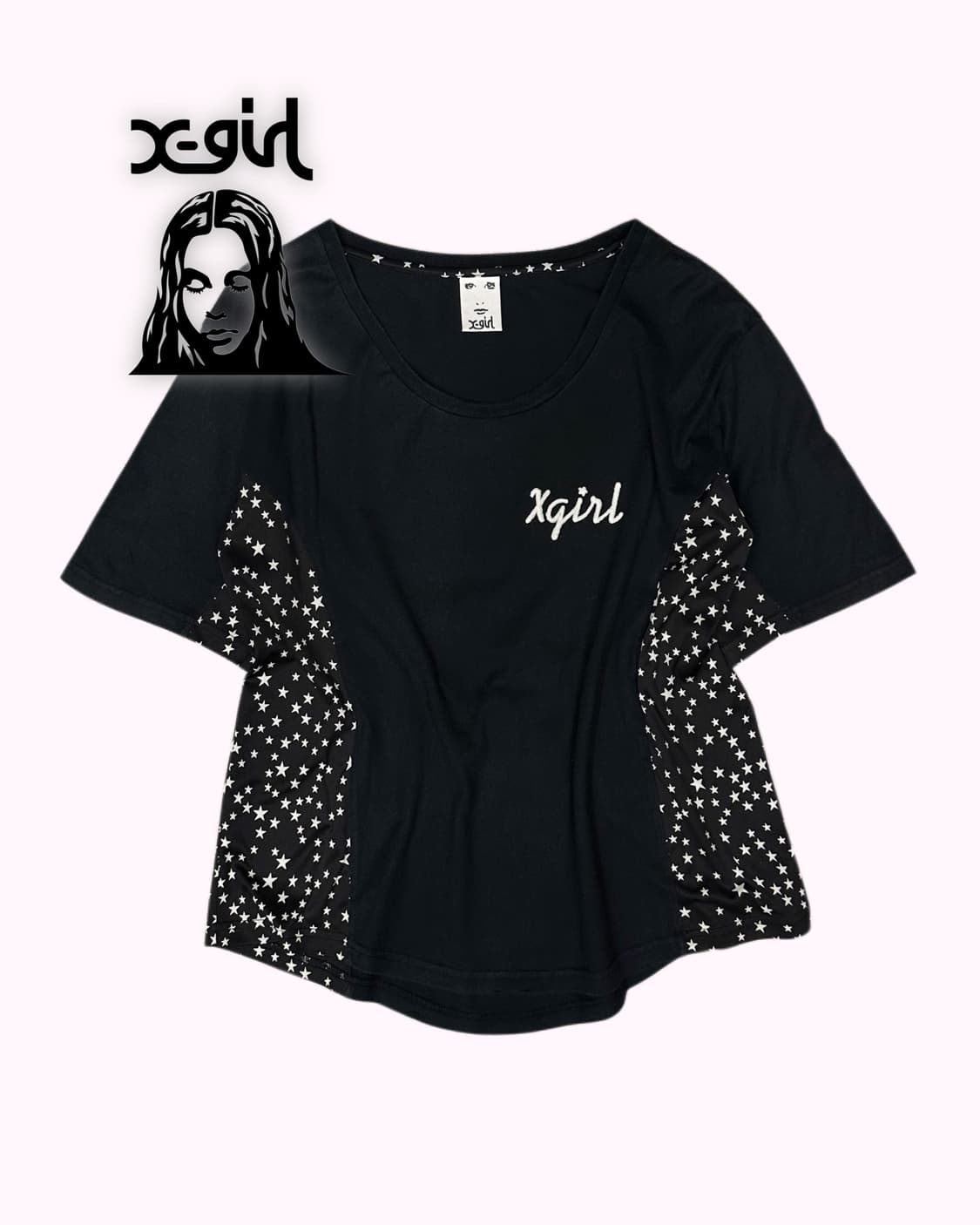X-GIRL star pannel logo t-shirt 상품이미지1