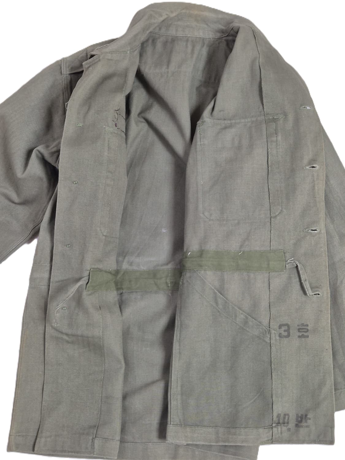 육군 구형 보병 대위 70년대 민무늬 전투복 상의 자켓 (L) 상품이미지7