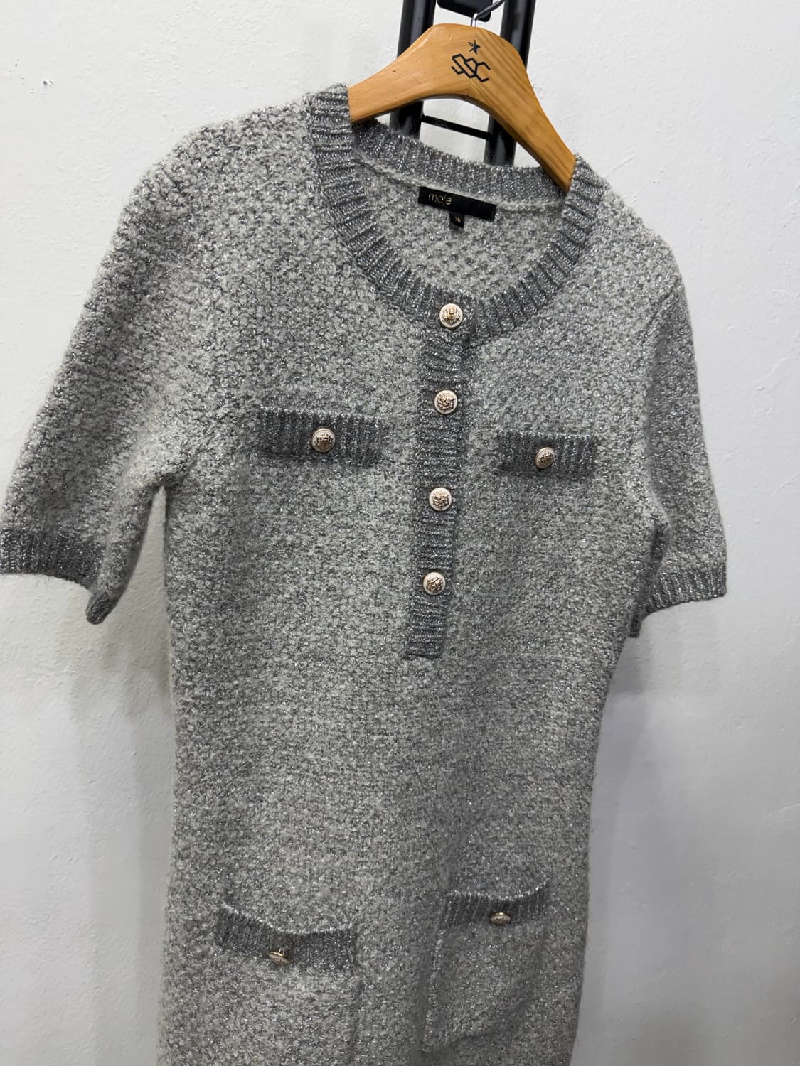 정품) maje 마쥬 회색 니트 원피스 36 상품이미지2