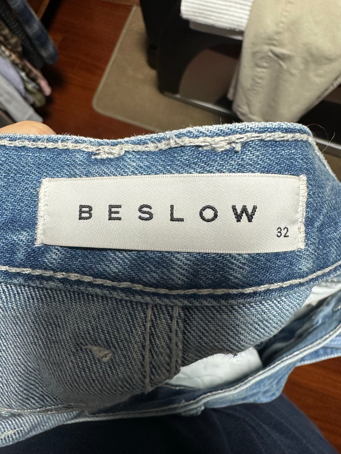 [비슬로우] 콘밀 딥 원턱 진 라이트 워시드(32) 상품이미지3