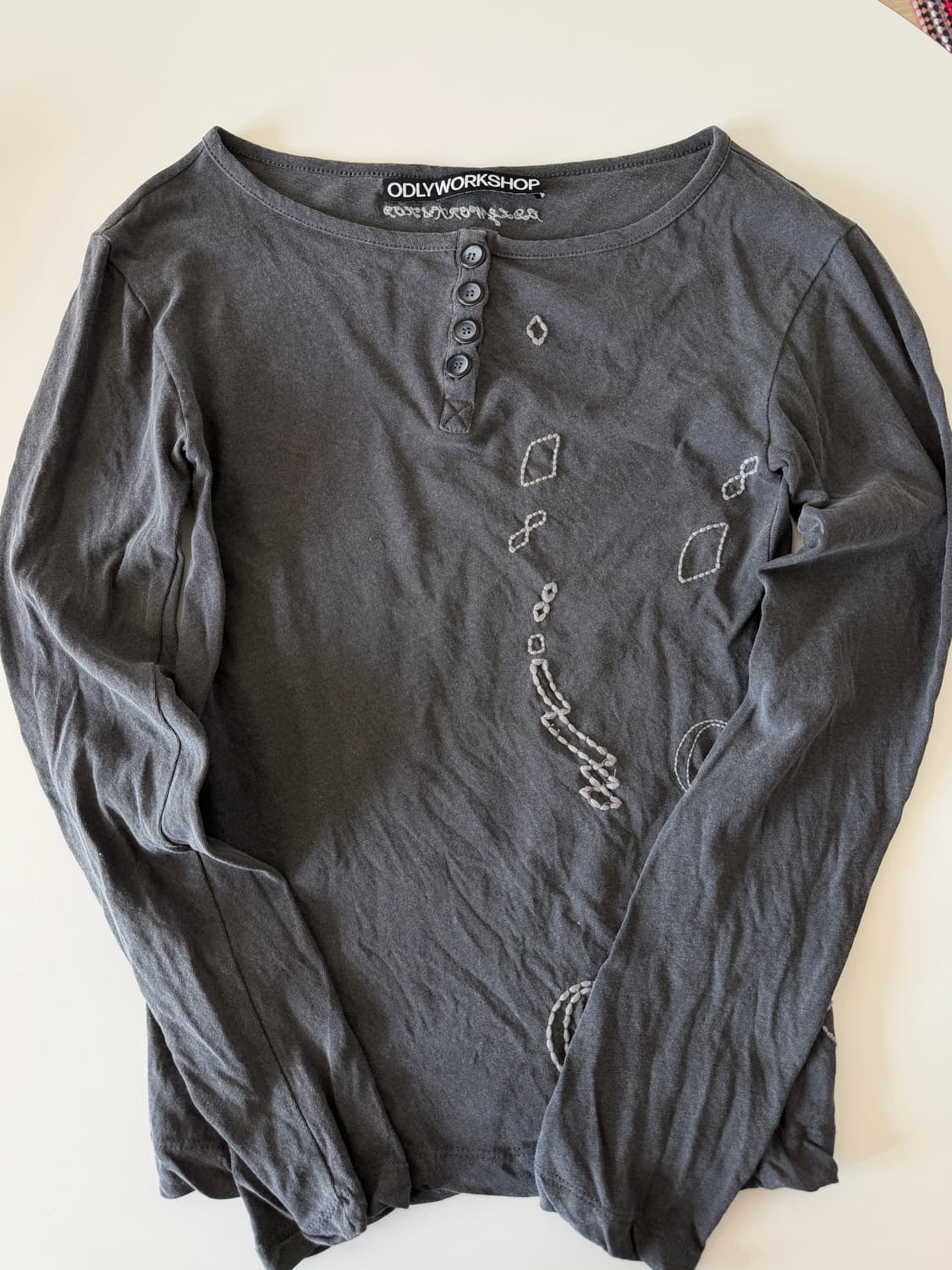 오들리워크샵 Stitch Henley Tee 상품이미지4