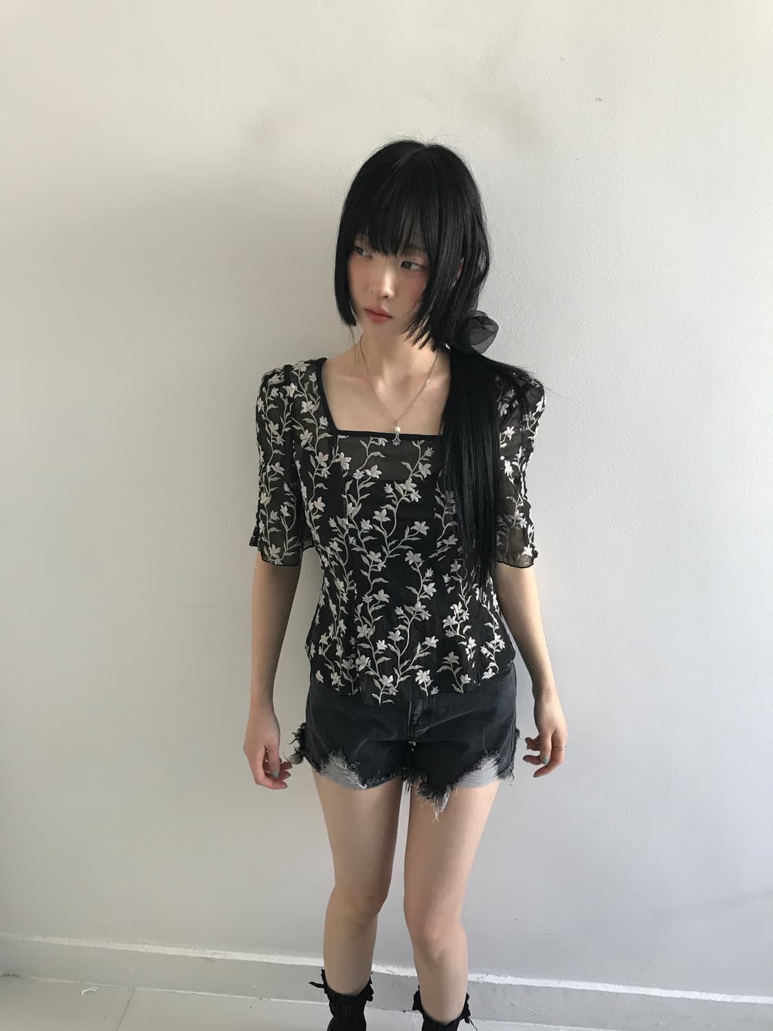 Back v corset blouse 상품이미지5