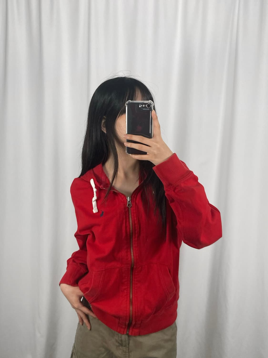 폴로 레드 후드집업 상품이미지2