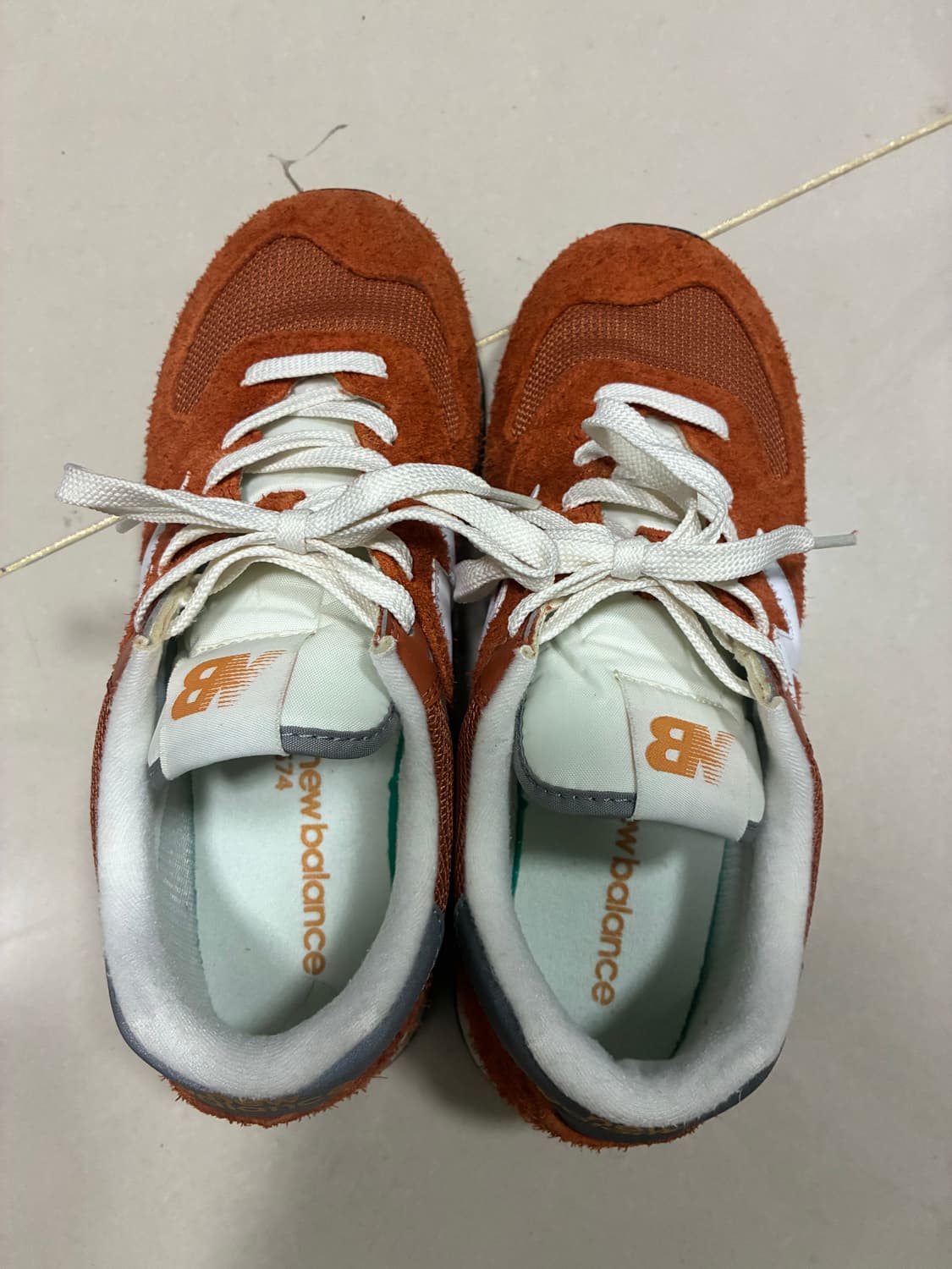 뉴발란스 574 오렌지 버스트 화이트 상품이미지2