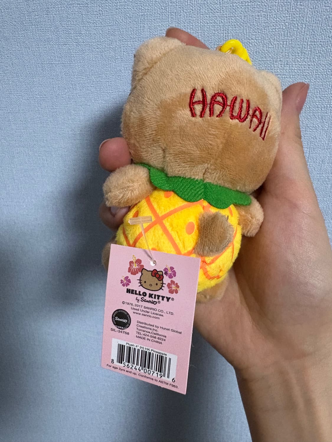 산리오 정품 하와이 파인애플 태닝키티 인형 키링 상품이미지2