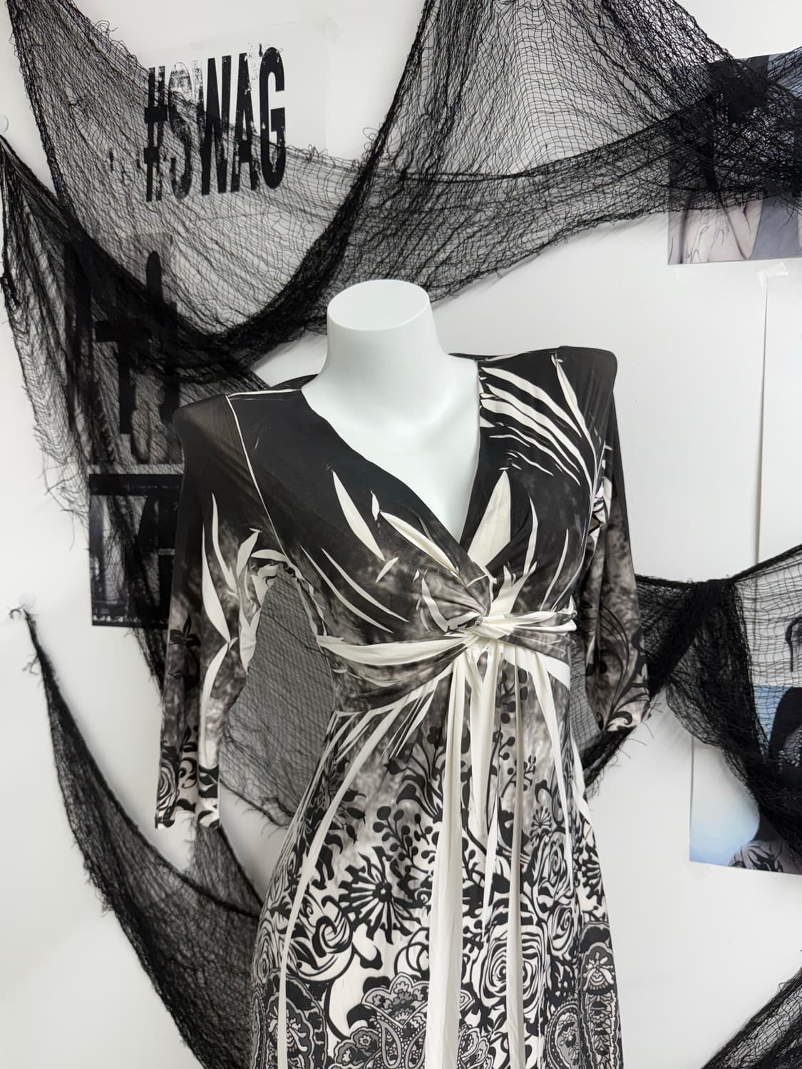 Oriental mood twist neck quarter sleeve  상품이미지2