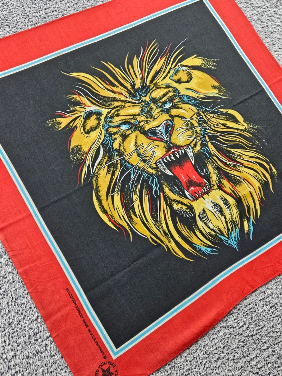 MADE IN U.S.A 그로울링 라이언 반다나 (54X54)/10970 상품이미지2