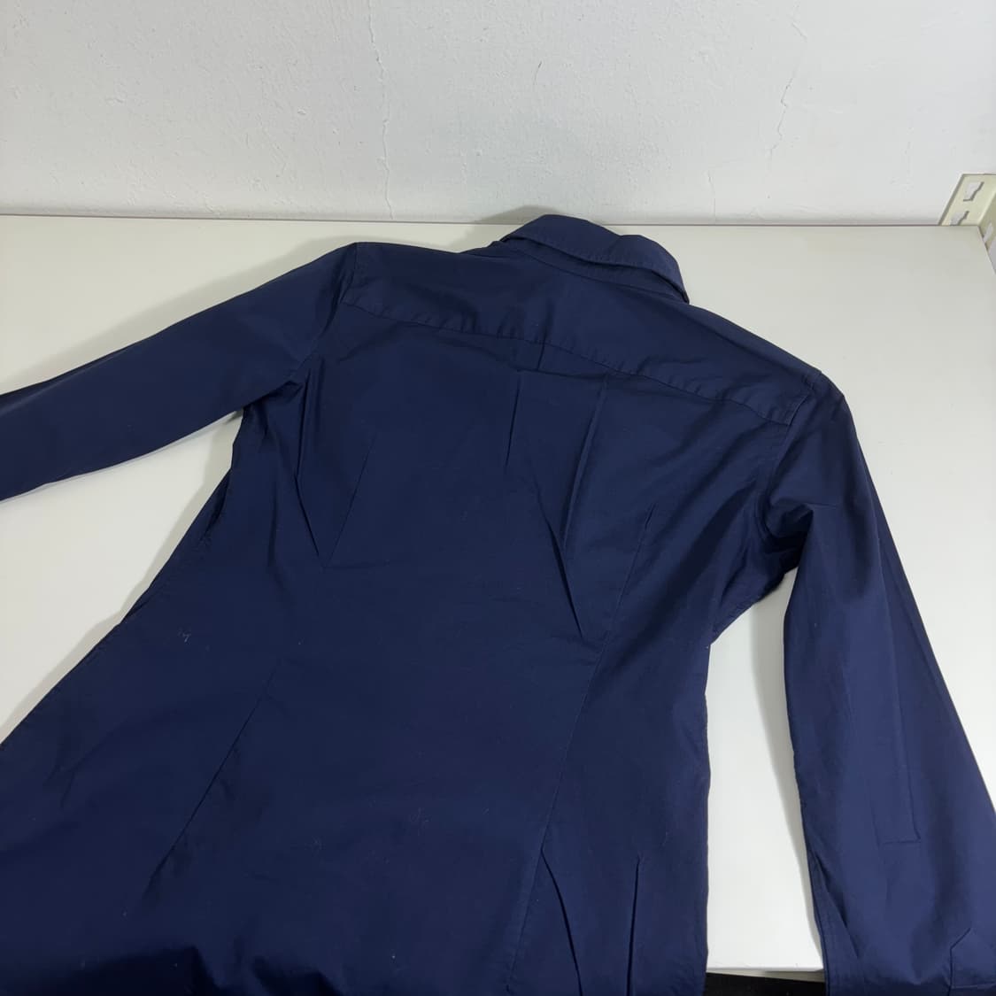 우먼M 폴로 랄프로렌 네이비 기본로고 와이드카라 셔츠 남방 상품이미지3