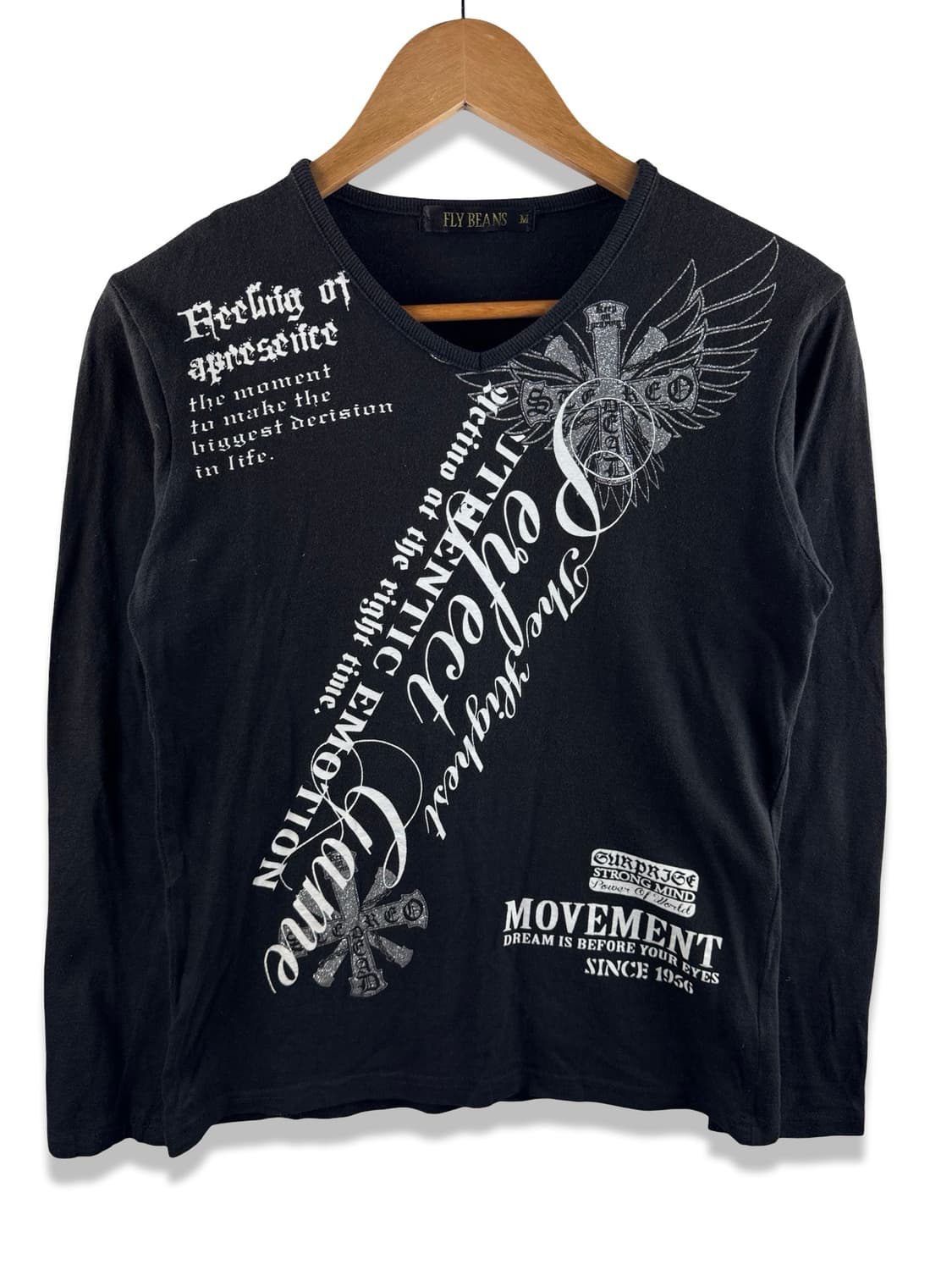 JPN 펑크 크로스 레터링 롱슬리브2586 상품이미지1