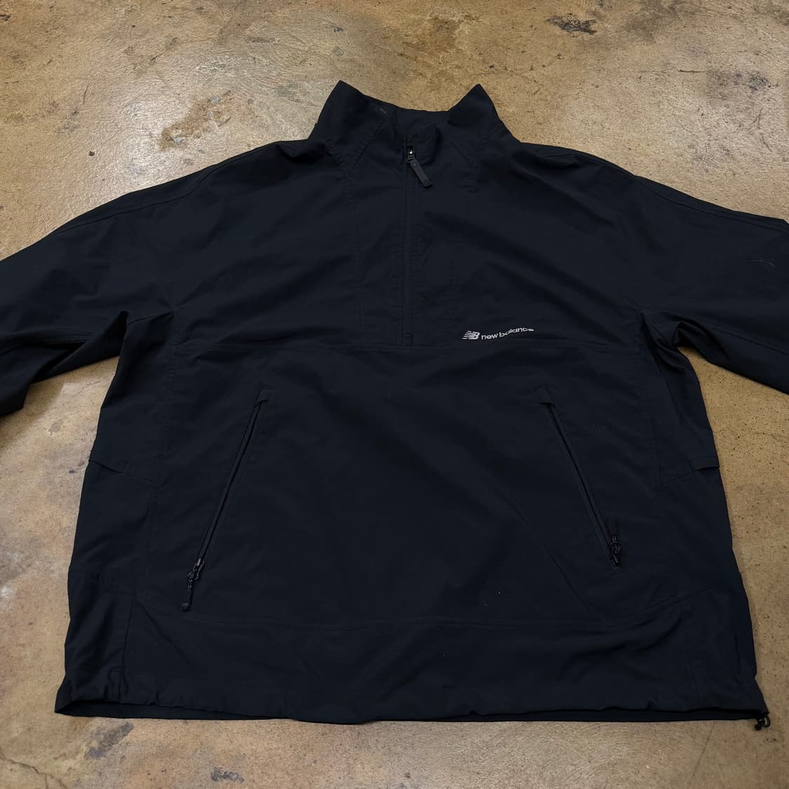 [정품/2XL] 뉴발란스 블랙 반집업 바람막이 자켓 b10 상품이미지3