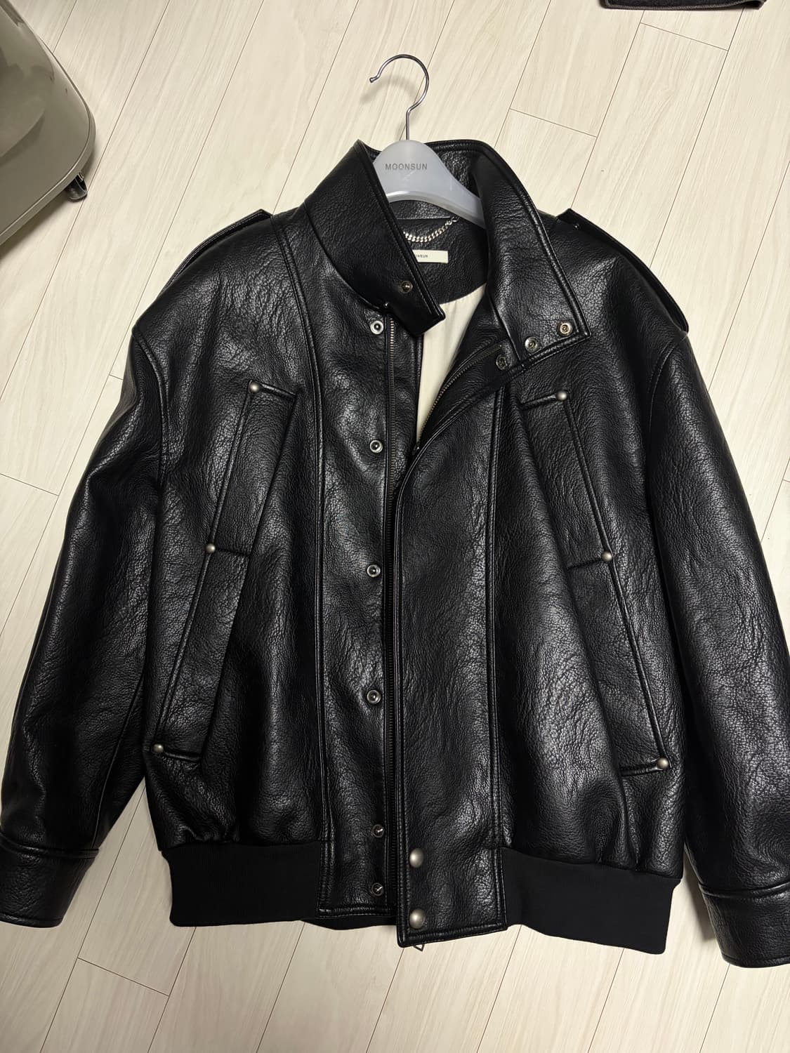 문선 레더 자켓  상품이미지4