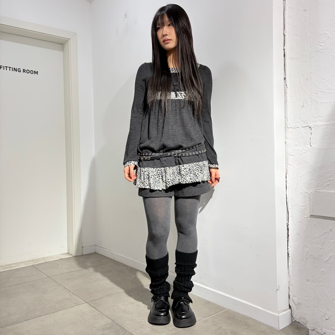 Klein plus 갸루 호피 티셔츠 상품이미지1