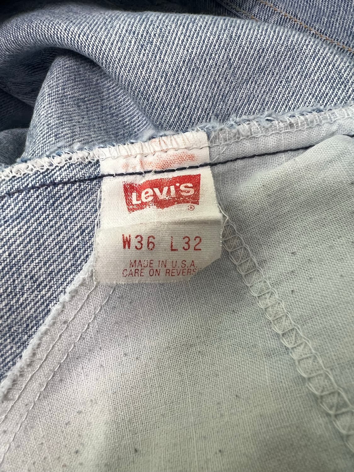 빈티지 리바이스 505 오렌지탭 연청 Made in USA 상품이미지8