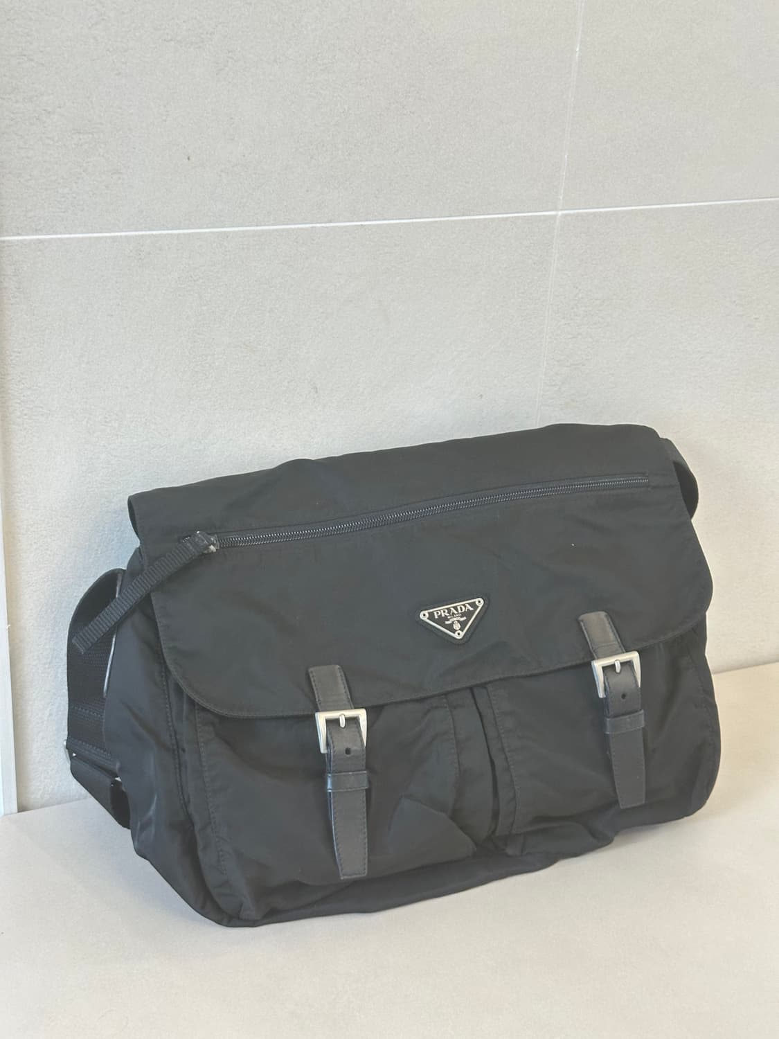 정품 프라다 포코노 나일론 투포켓 크로스백 메신저백 상품이미지5