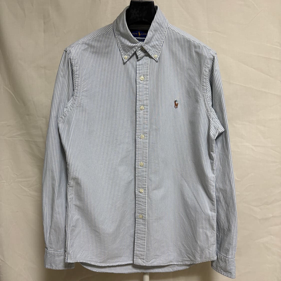 폴로 랄프로렌 클래식핏 스트라이프 옥스포드 셔츠 / 소라, S 상품이미지1
