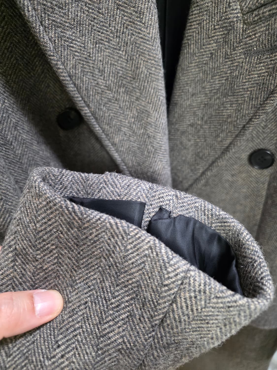 토니웩 23FW 헤링본코트 상품이미지3