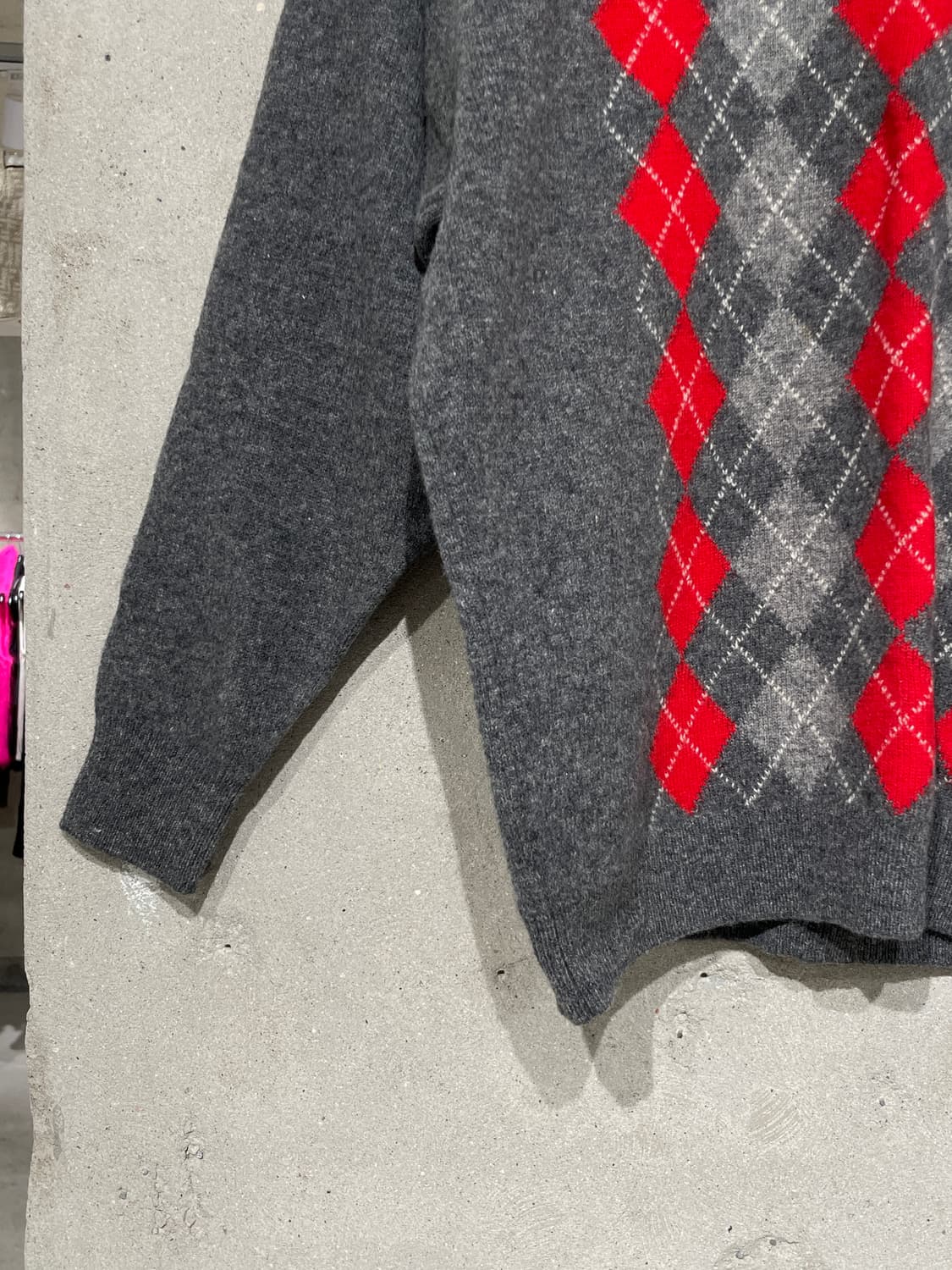 버버리 그레이 아가일 크루넥 램스울 니트 상품이미지4