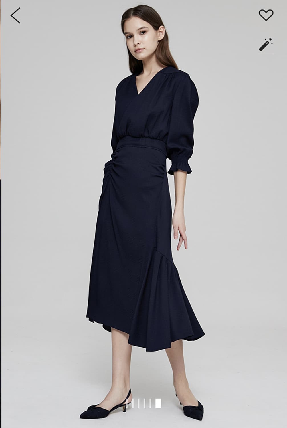 마인 언밸런스햄 밴딩 원피스 55사이즈 상품이미지1