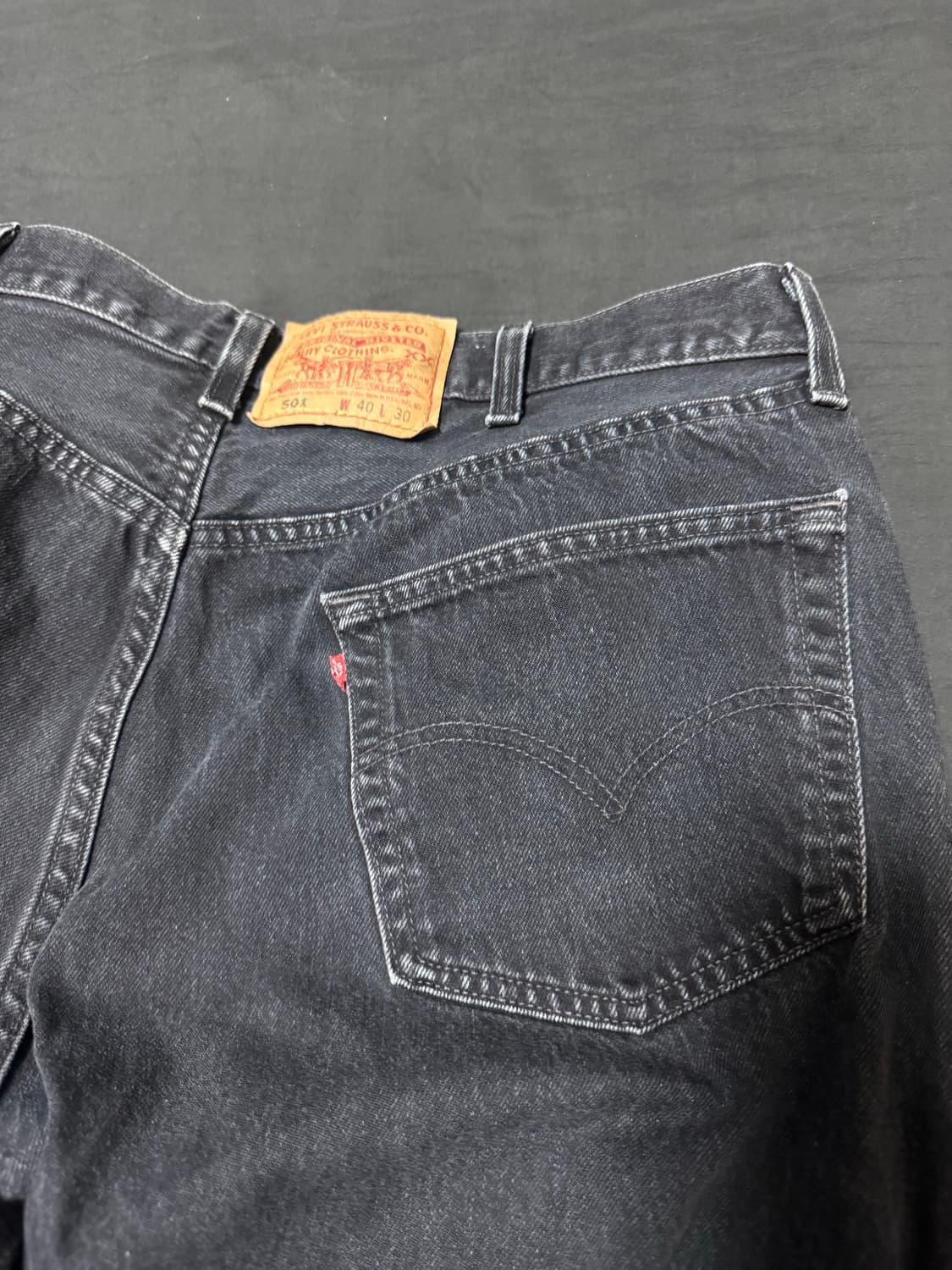 90s USA 리바이스 빈티지 흑청 블랙 레드탭 W40 L30 상품이미지1