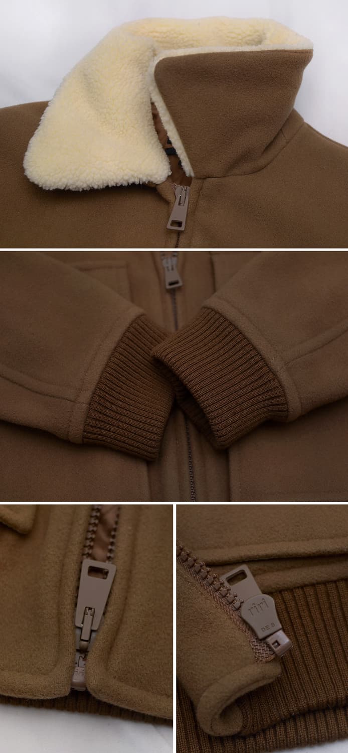 아페쎄 (a.p.c) 브론즈 시어링 집업 봄버 울자켓 (M / 100) 상품이미지9