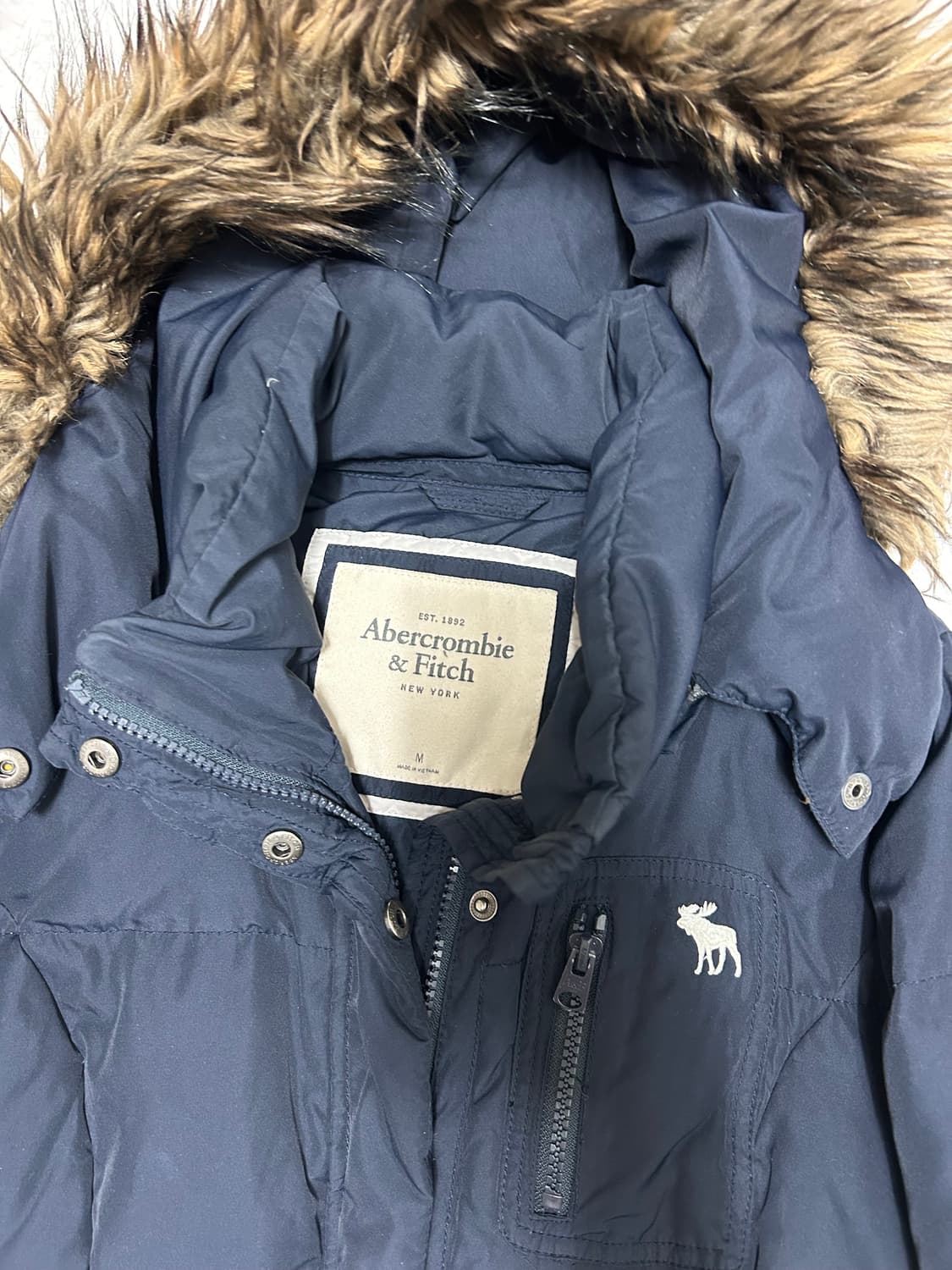 Abercrombie y2k navy fur padding 상품이미지2