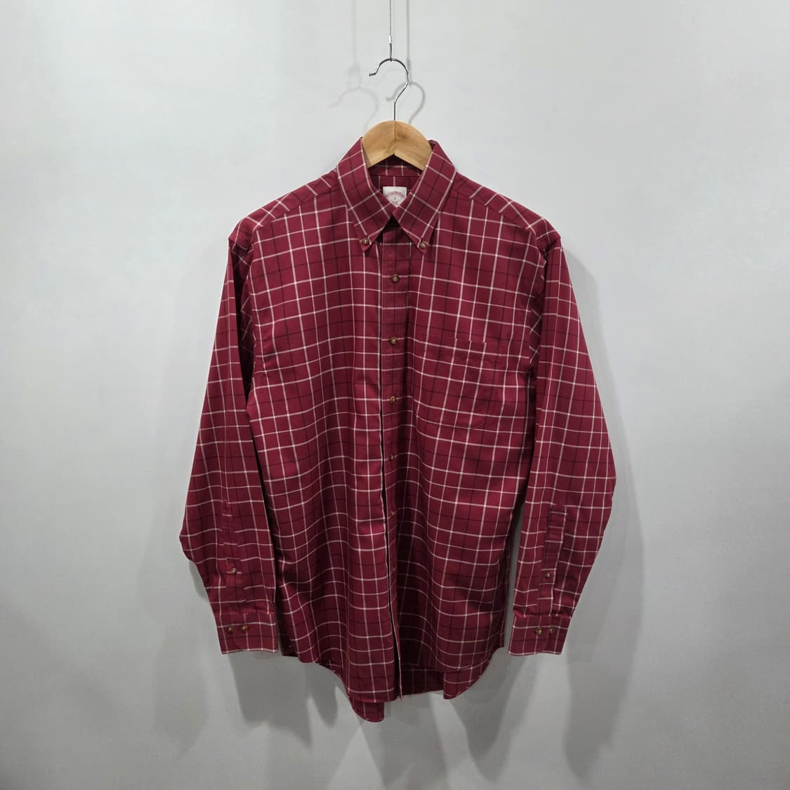 브룩스브라더스 버튼다운 체크셔츠 S 상품이미지1