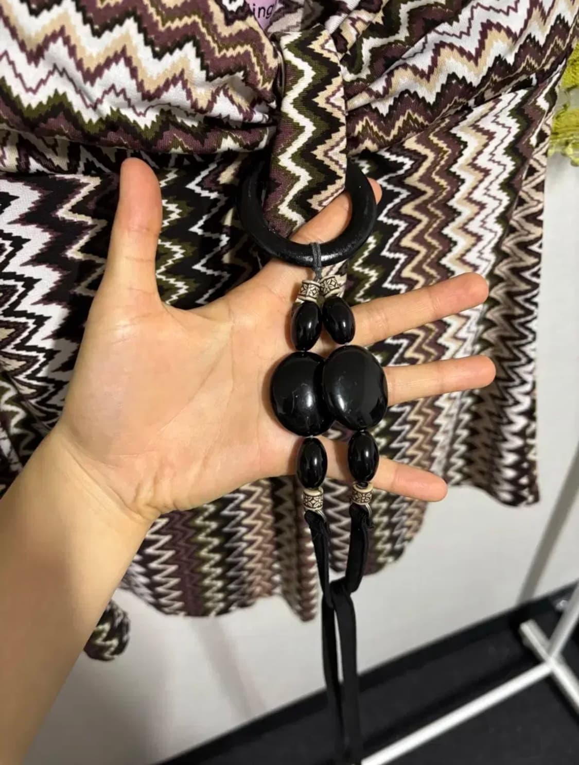 빈티지 히피 패턴 홀터넥 나시 상품이미지2