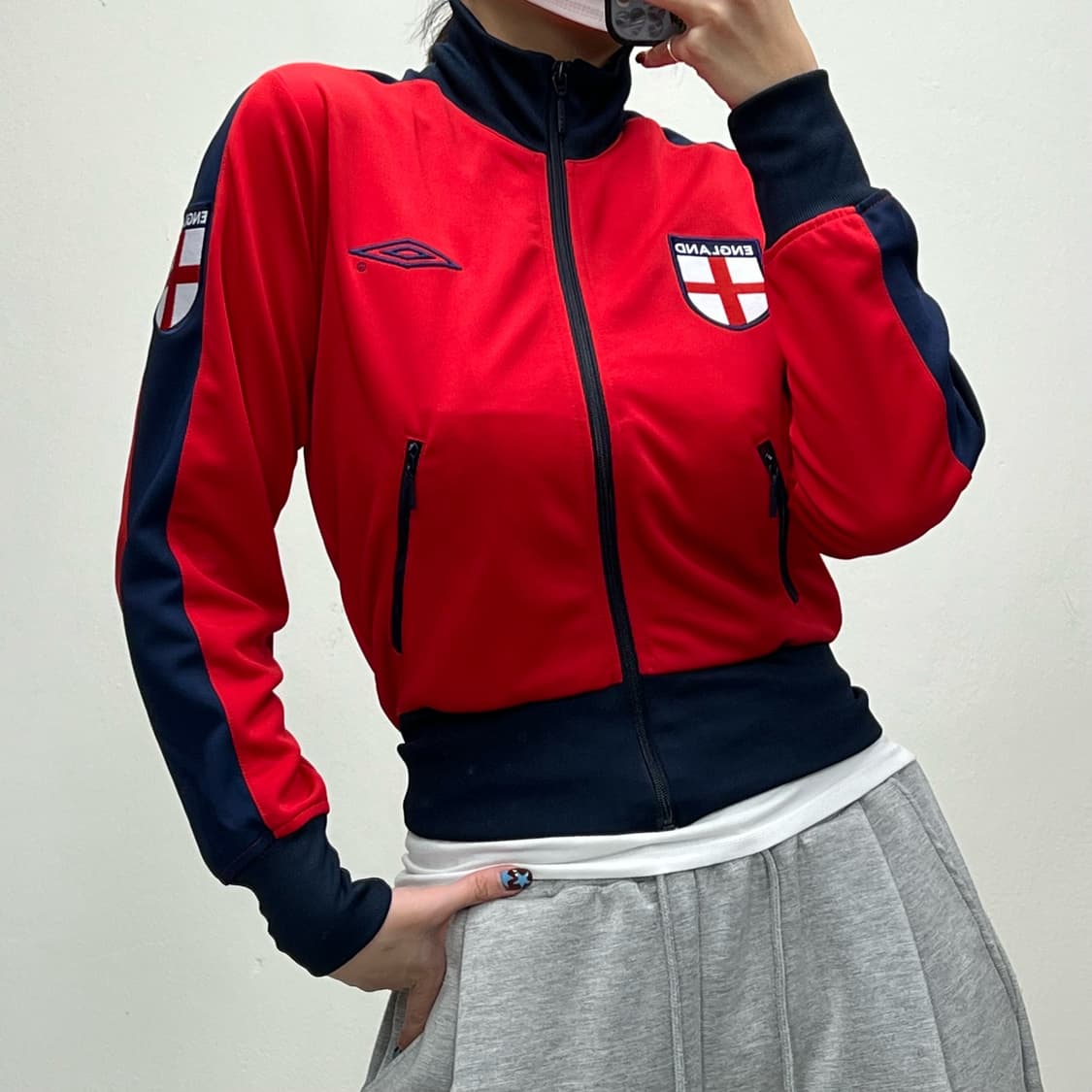 엄브로 잉글랜드 크롭 져지 남빨 90 [041504] 상품이미지1