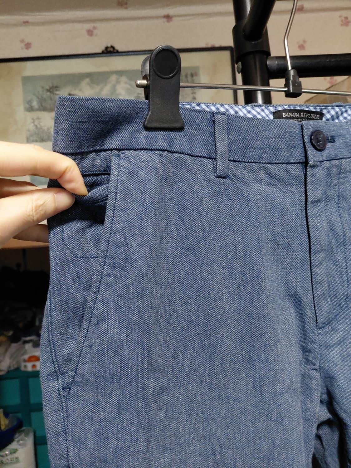 [바나나리퍼블릭]코튼 미니 헤링본 켄필드 바지 31사이즈 상품이미지3