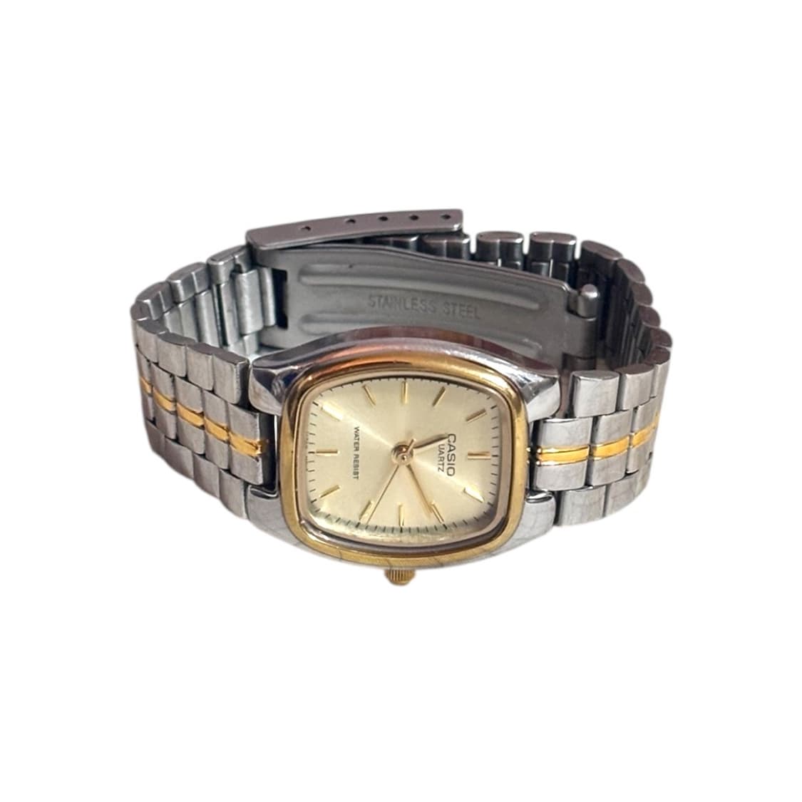 카시오 빈티지 쿼츠 투톤 콤비 메탈 시계 (실버/골드) 상품이미지2