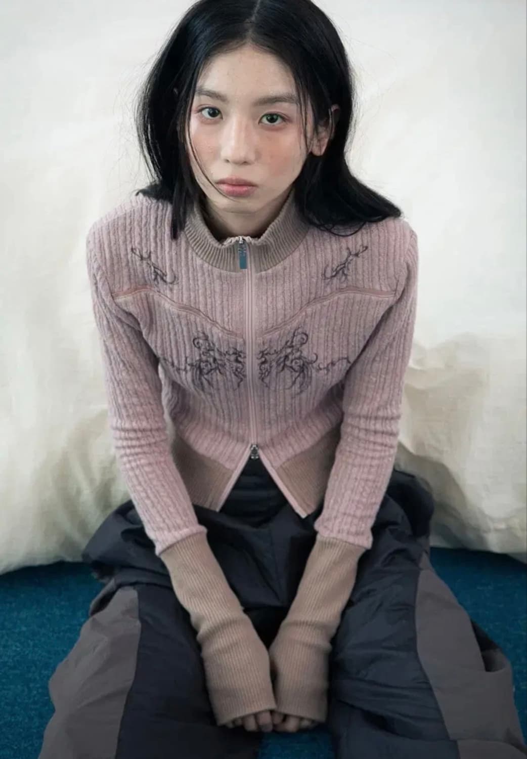 허그유어스킨 니트집업 상품이미지3