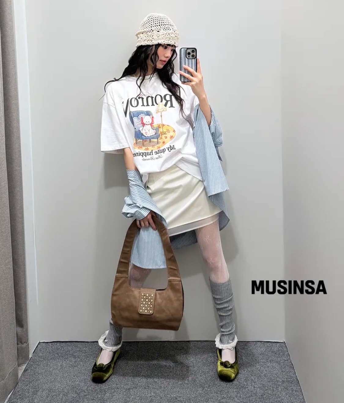 미치코런던 레이어드 새틴 미니 스커트  상품이미지6