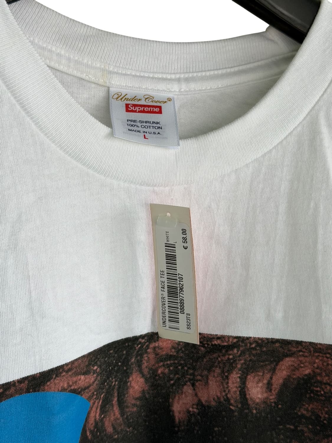 (새제품, 하자) 슈프림 X 언더커버 페이스 티셔츠 화이트 XL 상품이미지4