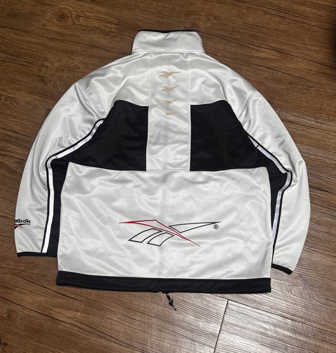 [M] 리복 블랙 화이트 오버핏 져지 트랙탑 상품이미지3