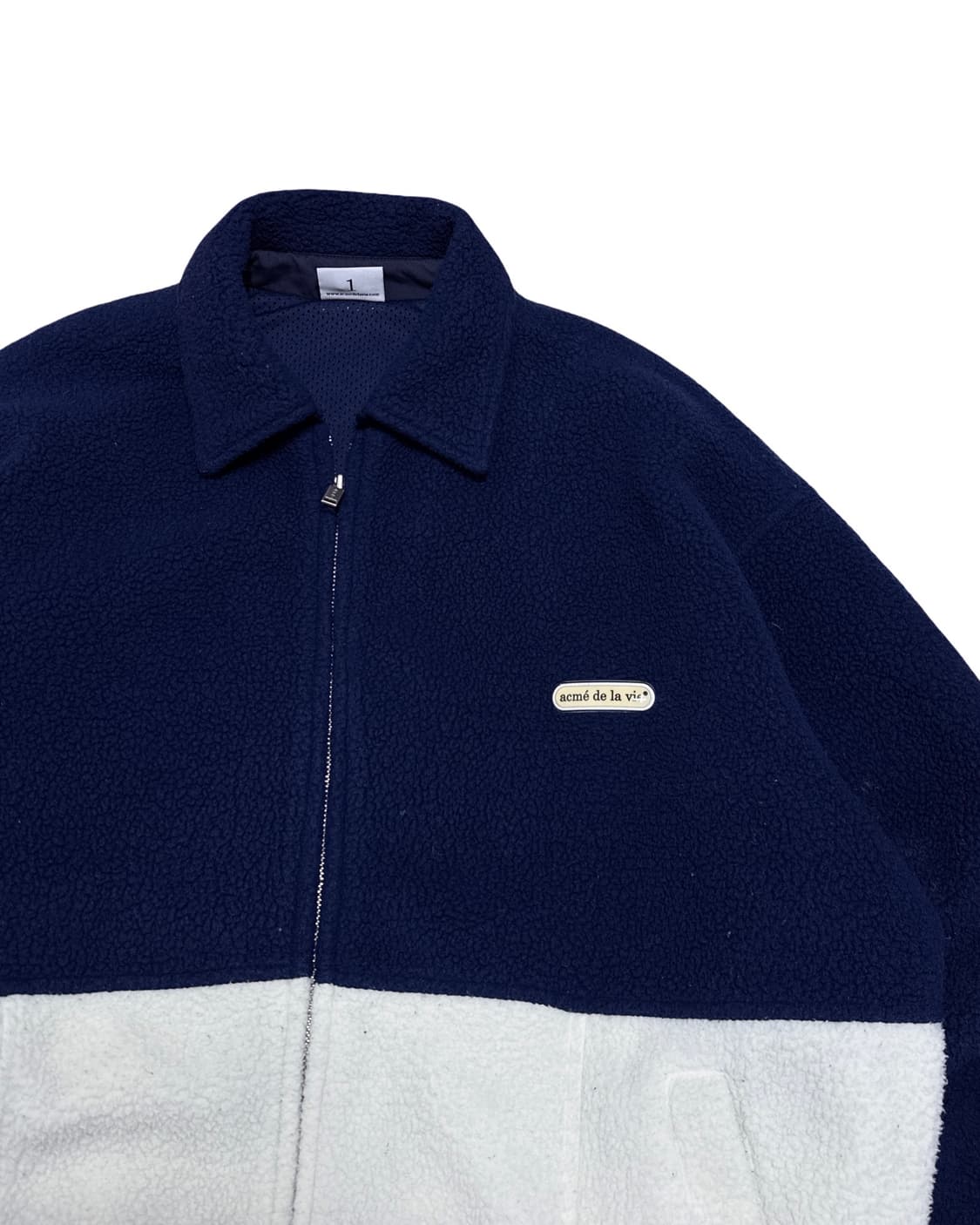 아크메드라비 뽀글이 네이비 후리스 자켓 상품이미지2